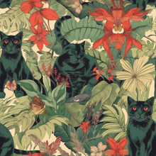 Load image into Gallery viewer, Vintage Jungle Cat Wallpaper